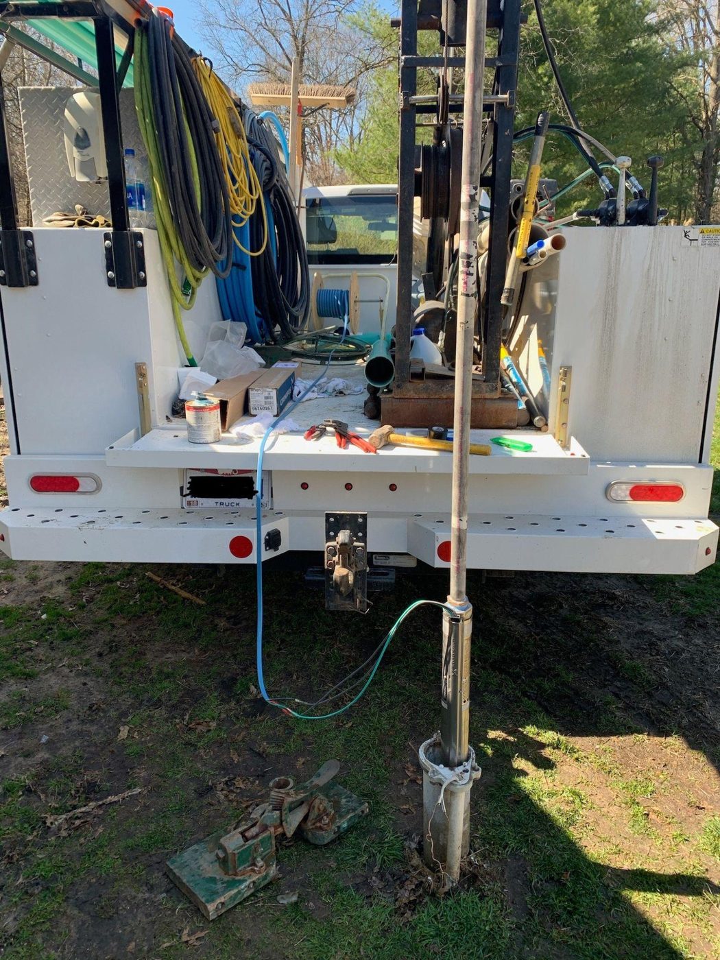Deep well pump replacement at a rural property